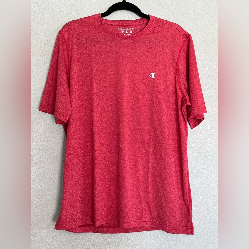 Champion Elite Men's Performance Dri-Fit Size Large T-Shirt Red Short Sleeve